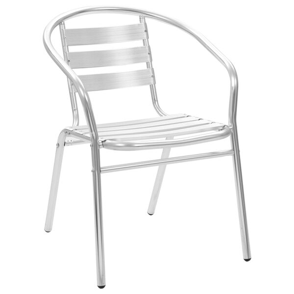 vidaXL Chaises empilables d'ext&eacute;rieur lot de 4 Aluminium