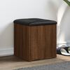 vidaXL Banc de rangement ch&ecirc;ne marron 42x42x45 cm bois d'ing&eacute;nierie
