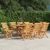 vidaXL Chaises de jardin pliantes lot de 8 56x63x90cm bois massif teck