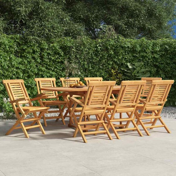 vidaXL Chaises de jardin pliantes lot de 8 56x63x90cm bois massif teck