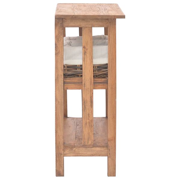 vidaXL Table console bois d'acajou massif 69x28x70 cm