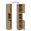 vidaXL Armoire de bain chêne artisanal 32x34x188,5cm bois d'ingénierie
