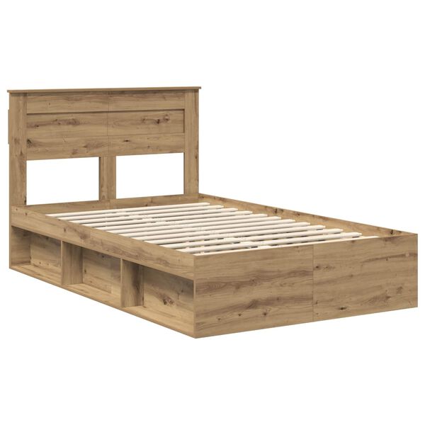 vidaXL Cadre de lit Ch&ecirc;ne artisan 120 x 190 cm Bois de pin massif