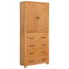 vidaXL Ensemble de meubles de rangement 2 pc Naturel 80 x 35 x 185 cm