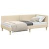 vidaXL Cadre de lit d'angle Cr&egrave;me 90 x 190 cm Tissu