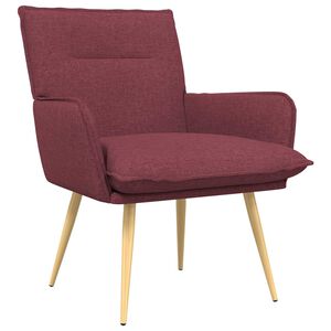 vidaXL Fauteuil Bordeaux Tissu
