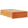 vidaXL Cadre de lit sans matelas avec tiroirs 135x190 cm bois de pin