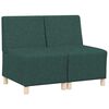 vidaXL Unit&eacute; de Sofa Modulaire Sans Accoudoirs 2 pcs Vert fonc&eacute;