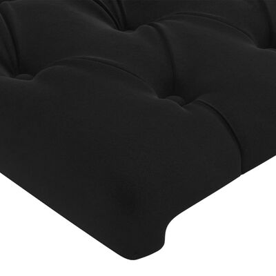vidaXL Tête de lit avec oreilles Noir 83x23x78/88 cm Velours