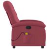 vidaXL Fauteuil de massage inclinable Rouge bordeaux Tissu