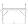 vidaXL Table de balcon Blanc 60x40 cm Acier