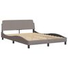 vidaXL Cadre de lit sans matelas Hvar taupe 140x200 cm tissu