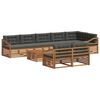 vidaXL Ensemble de canap&eacute;s d'ext&eacute;rieur 9 pcs Naturel et Anthracite