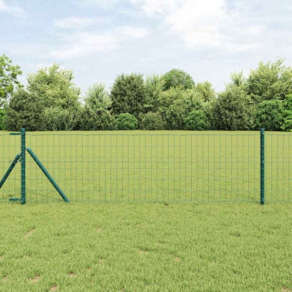 vidaXL Clôture Euro Vert 0.6 x 10 m Fer revêtu de PVC