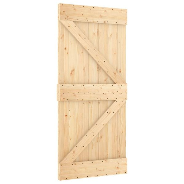vidaXL Porte NARVIK Naturel 95 x 210 cm Bois de pin massif