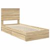 vidaXL Lit de Rangement Ch&ecirc;ne Sonoma 100 x 200 cm Bois d'ing&eacute;nierie