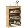 vidaXL Armoire &agrave; chaussures Corona 99x32x138 cm bois de pin massif