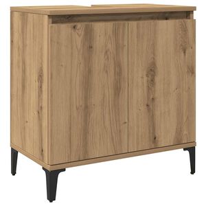 vidaXL Armoire d'&eacute;vier ch&ecirc;ne artisanal 58x33x60 cm bois d'ing&eacute;nierie