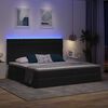 vidaXL Lit avec rangement et LED Gris fonc&eacute; 200 x 200 cm Velours