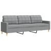 vidaXL Ensemble de canapés 3 pcs coussins décoratifs gris clair tissu