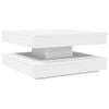 vidaXL Table basse rotative &agrave; 360 degr&eacute;s blanc 70x70x34,5 cm
