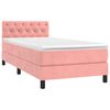 vidaXL Sommier &agrave; lattes de lit et matelas Rose 80x200 cm Velours