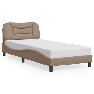 vidaXL Cadre de lit sans matelas Hvar cappuccino 80x200 cm similicuir