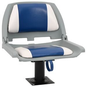 vidaXL Ensemble de si&egrave;ges de bateau pliables 2 pcs bleu et blanc