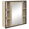 vidaXL Armoire Miroir Ch&ecirc;ne Sonoma 60 x 16 x 60 cm Bois d'ing&eacute;nierie
