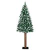 vidaXL Sapin de No&euml;l mince Vert 180 cm PVC et bois de pin massif