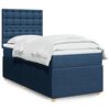 vidaXL Sommier &agrave; lattes de lit avec matelas Bleu 100x200 cm Tissu