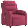 vidaXL Fauteuil inclinable massage électrique rouge bordeaux velours
