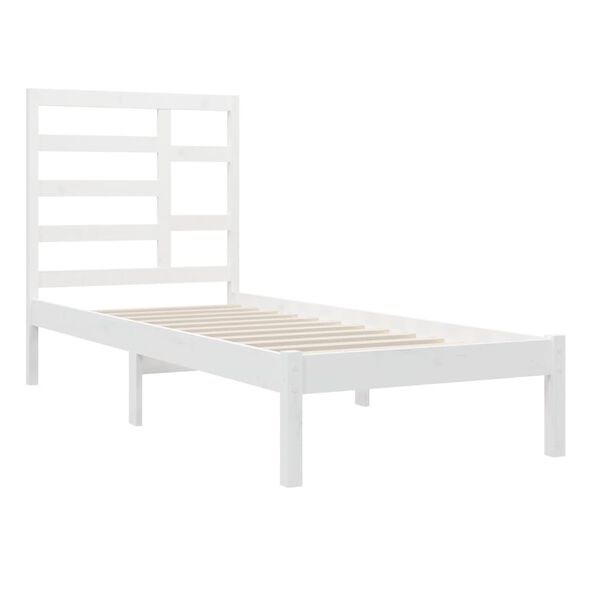 vidaXL Cadre de lit sans matelas blanc bois massif 90x190 cm