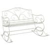 vidaXL Banc de jardin Blanc antique Acier