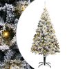 vidaXL Sapin de No&euml;l artificiel Blanc 180 cm PVC, Acier et Plastique