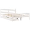 vidaXL Cadre de lit sans matelas blanc 150x200 cm bois de pin massif