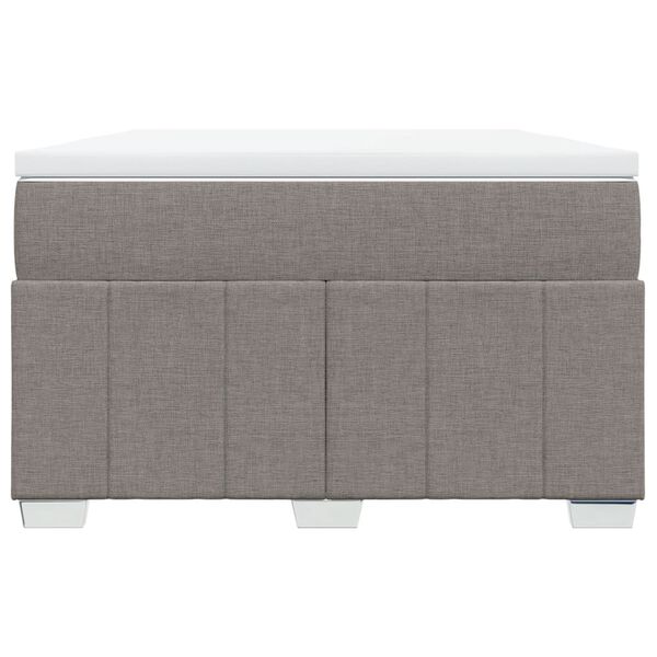vidaXL Sommier &agrave; lattes de lit avec matelas taupe 120x190 cm tissu