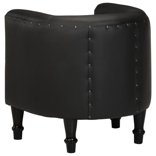 vidaXL Chaise cabriolet noir cuir v&eacute;ritable