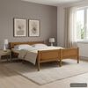 vidaXL Cadre de lit sans matelas pin massif marron miel 140x200 cm