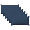 vidaXL Housse de coussin 6 pc HOUTEN Bleu 40 x 70 cm Lin synth&eacute;tique