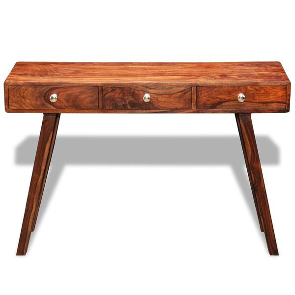 vidaXL Table console avec 3 tiroirs 76 cm Bois massif
