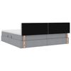 vidaXL Lit avec rangement et LED Gris clair 200 x 200 cm tissu