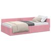 vidaXL Cadre de lit d'angle Rose 90 cm x 190 cm Velours