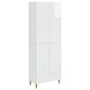 vidaXL Ensemble de Meubles 2 pcs Blanc brillant 66 x 34,5 x 95 cm