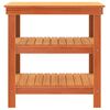 vidaXL Établi avec étagère Brun cire 78,5 x 50 x 80 cm Pin massif