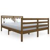 vidaXL Cadre de lit sans matelas marron miel bois massif