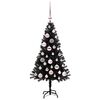 vidaXL Sapin de No&euml;l avec 150 LED avec support Noir 120 cm PVC