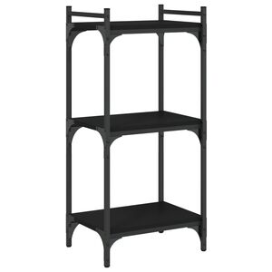 vidaXL Biblioth&egrave;que &agrave; 3 niveaux noir 40x30x86 cm bois d'ing&eacute;nierie