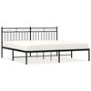 vidaXL Cadre de lit m&eacute;tal sans matelas avec t&ecirc;te de lit noir 183x213cm