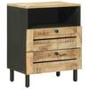 vidaXL Table de chevet Marron et Noir 50 x 33 x 60 cm